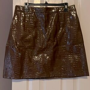 Halogen faux crocodile leather skirt, size L